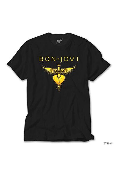 CrowsGate Tricou negru Bon Jovi Gold Hearth