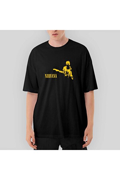 GANN Μαύρο μπλουζάκι Nirvana Kurt Cobain oversized