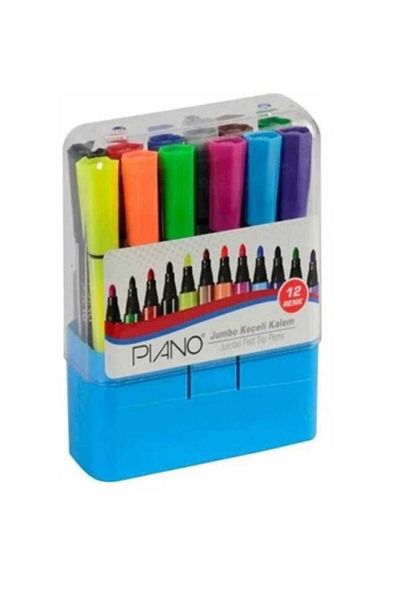 Piano Jumbo 12-Piece Felt Tip Pen Set - Kcl-001