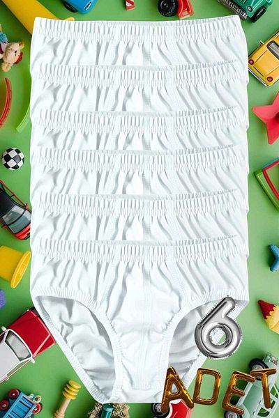 Tezzgelsin Boy's Cotton Slip Panties 6 Pack