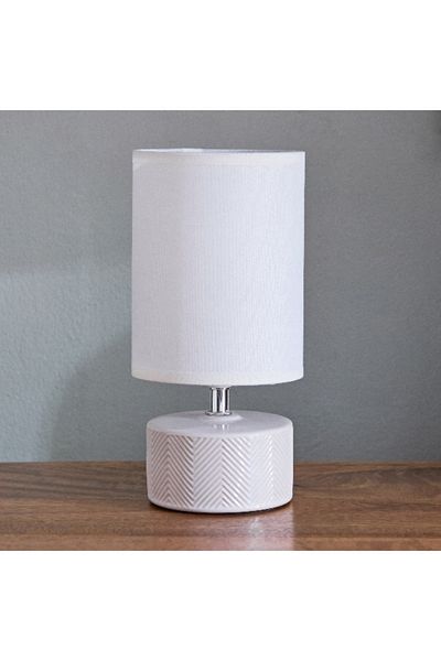 Home Box Harper Table Lamp with Ceramic Base with Lampshade - 24 cm