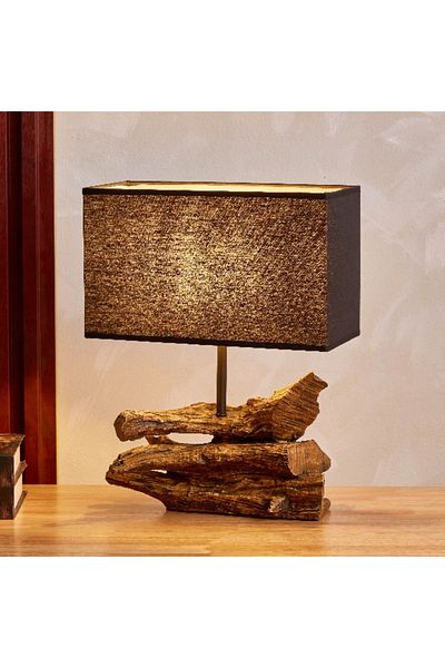 Home Box Novalie Resin Table Lamp with Shade - 41 cm