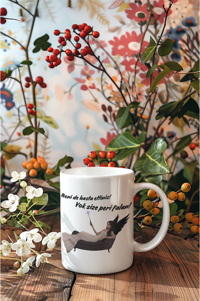 qoeuyl boutique كوب من السيراميك الأبيض مطبوع عليه عبارة "لأنك لم تشعر بالمرض"