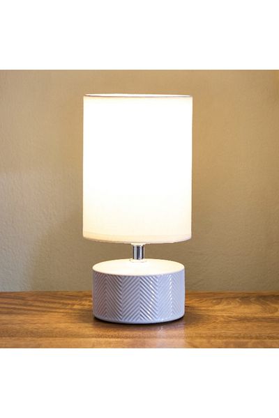 Home Box Harper Table Lamp with Ceramic Base with Lampshade - 24 cm
