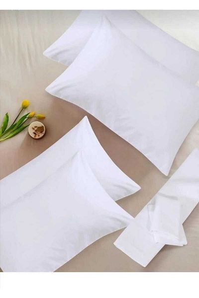 AYHOME Zippered Pillow Inner Case Liner Mattress 100% Cotton 50 X 70 Plain White Color Pillow Case