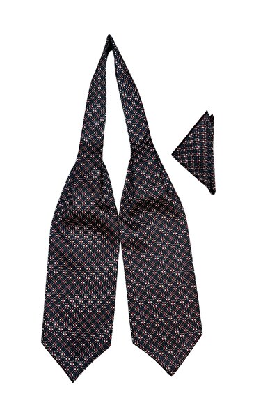 TMFASHİON Men's Vintage Pattern Self-Tied Neck Monşer Ascot Scarf Pocket Handkerchief Set