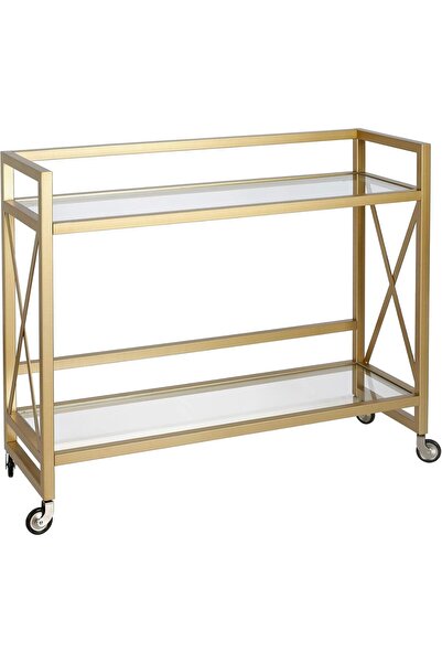 MERZANA Metal Bar Servis Arabası, Gold Servis Ve Sunum Arabası