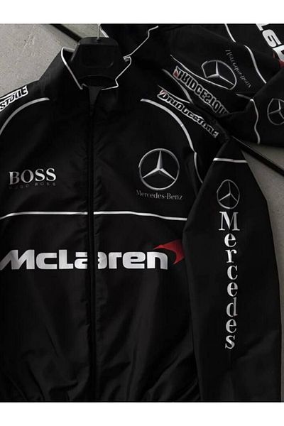 MSRT Unisex Parachute Fabric Printed Oversize Black Windbreaker