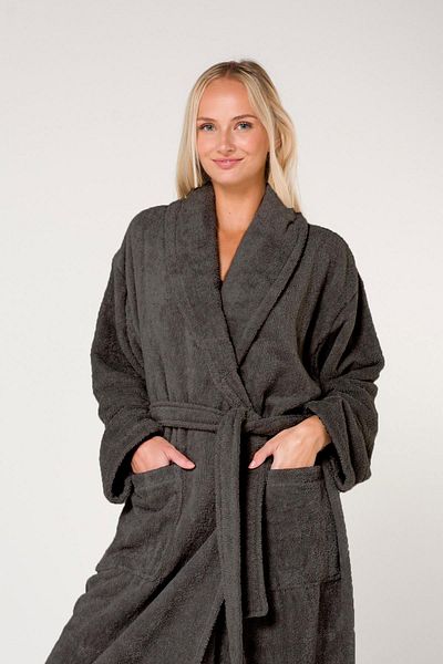 EFFE Boucle Bathrobe, Shawl Collar Bathrobe, 100% Cotton Women's / Men's Unisex Bathrobe