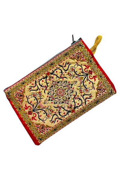 GALATA GIFT Women's Medium Size Wallet - Stylish, Zippered, Lined, Rug Patterned Coin Wallet 15x10