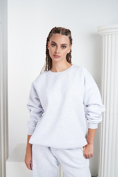 citycenterfashion Дамски суитшърт с кръгло деколте и повдигнати крачоли - cty-abr-1762