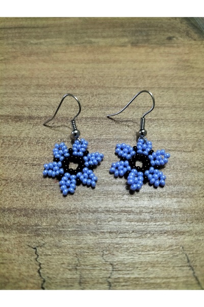 Arjew أقراط زهرة الخرز اليدوية