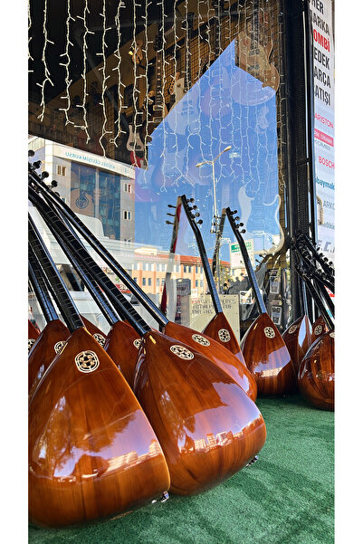 3M Atölye Uzun Sap Bağlama Saz Jack Girişli Bağlama Kılıf Tel Tezene Dahil