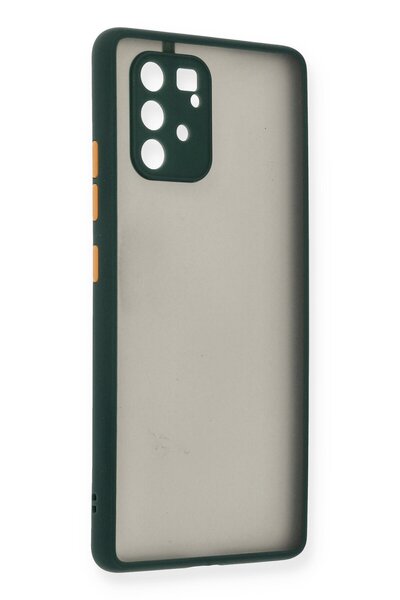 cepmoda SAMSUNG S10 LİTE/A91 | Buzlu Şeffaf Silikon Mat Telefon Kılıfı – Darbeye Dayanıklı - YEŞİL