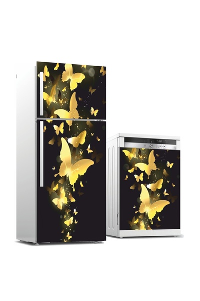 RENKLİ HOBBY Buzdolabı Ve Bulaşık Makinası Kapağı Kaplama Sticker - Kapak Fol...