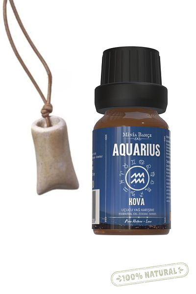 Minia Bahçe Bitki ve Sanat Atölyesi Aquarius Aquarius - Essential Oil Mix 10ml & Necklace with Fragrance Tank02