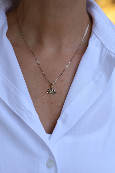 Yenigün Kuyumculuk 14 Ayar Altın Lotus Kolye Ucu