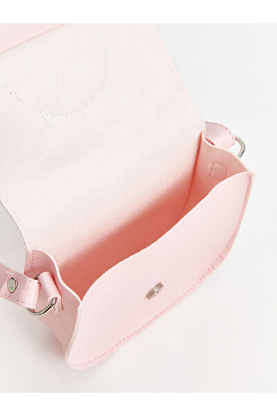 LC Waikiki Ροζ 3D Rabbit Λεπτομερής τσάντα ώμου για κορίτσια με κουμπιά