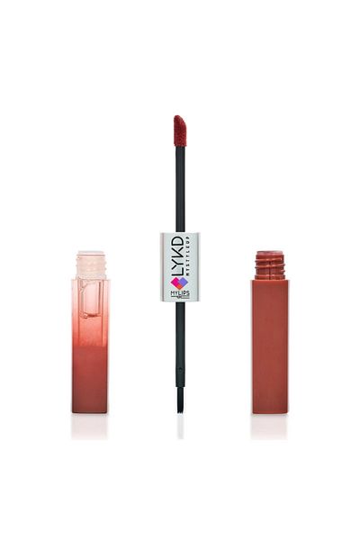 lykd Number 394 Double Sided Warm Burgundy Lipstick and Gloss