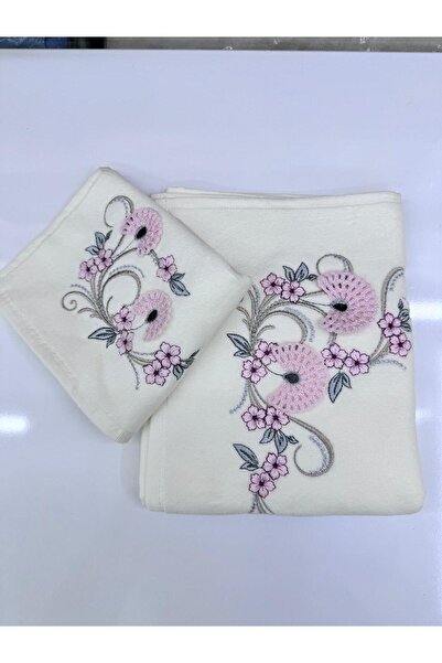 Dantelux Кадифе Крем Крапля Модель - Набір рушників для нареченої з мамою