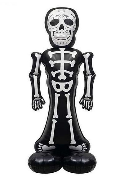 Atölye Mi Black Skeleton Large Size Halloween and Holiday Balloon - Footed
