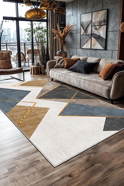 BigArts Home Dekoratif Modern Vintage Retro Tasarım Kaydırmaz Taban Renkli Sa...