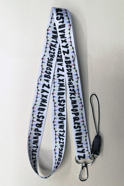 Apptakı Stranger Things Alfabe Yaka Kartı Aksesuar Boyun İpi Boyun Aski İpi T...