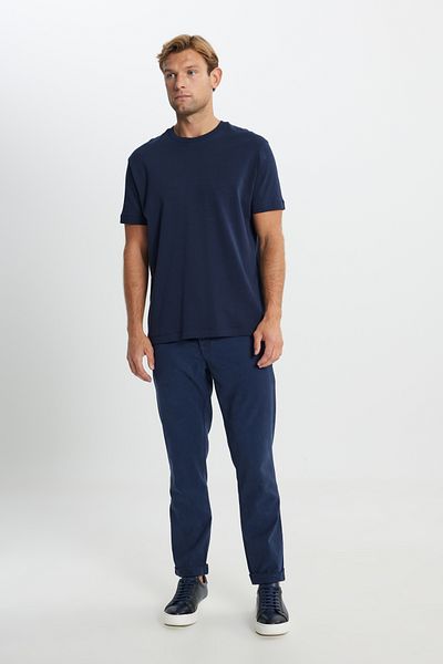 ALTINYILDIZ CLASSICS Ανδρικό μπλουζάκι Navy Blue 100% βαμβακερό μοντέρνο μπλουζάκι με κανονική εφαρμογή