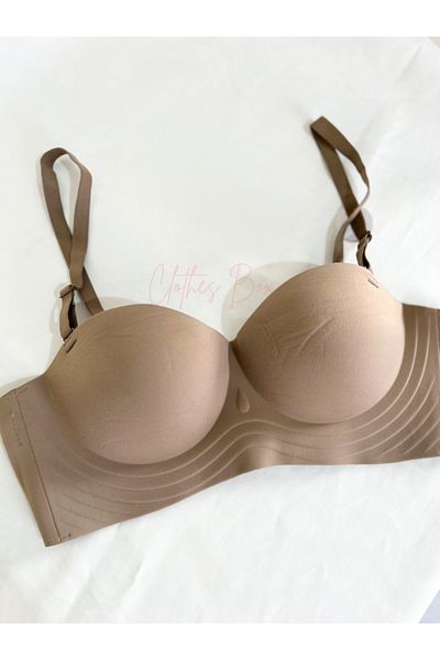 F.K Σουτιέν με σουέτ με υφή Push Up Strapless