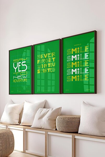 Postifull Set de pictură cu cadru, 3 bucăți cadru negru și set de postere tem...