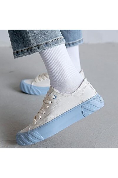 Modaley Giyim Чифт от 4 кадифени бели тенис чорапи унисекс - ml01