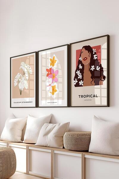 Postifull Set de pictură cu cadru, 3 bucăți cadru negru și set de postere cu ...