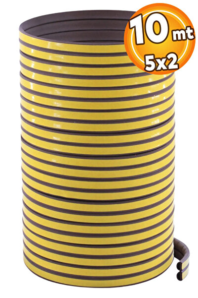 SAMET Kapı-pencere Isı Yalıtım Fitili - Yapışkanlı Izolasyon Contası 10(5X2) ...