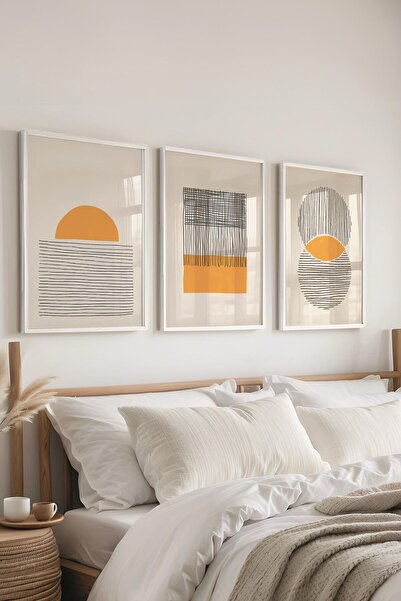 Postifull Set de pictură înrămată, 3 bucăți de cadru alb și set de postere cu...