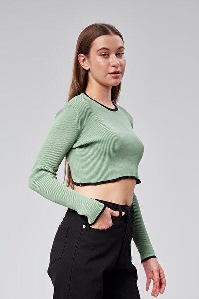 MA ananas Блуза з відкритою спиною і довгими рукавами