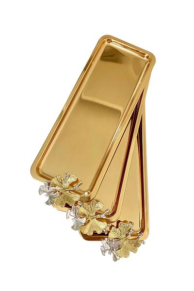 Yaren Style Luxury 3-Piece Presentation Tray - Baton Gold Butterfly