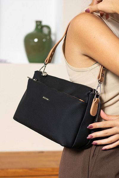 H&D COLLECTİON Geanta de umar model Messenger cu 4 compartimente cu curea dubla 6031