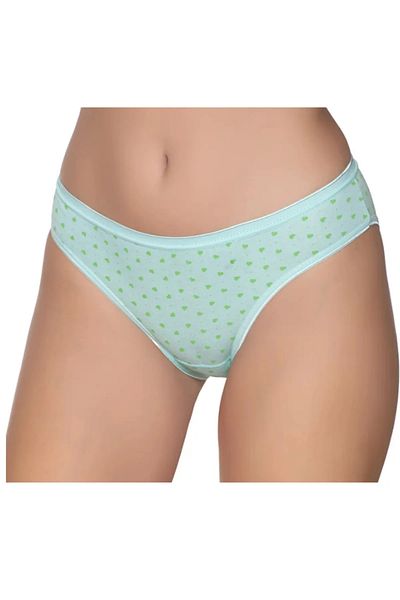PİERLES Chiloți de bikini colorați din lycra cu inimă cu puncte, pachet de 6