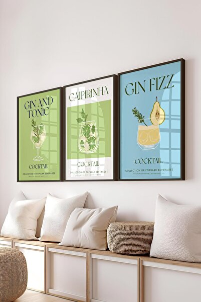 Postifull Set de pictură cu cadru, 3 bucăți cadru negru și set de postere cu ...