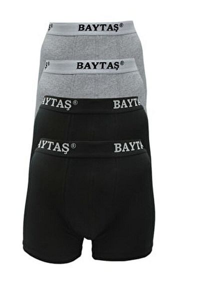 SİERNA Cotton Economic Lycra Men's Boxer 6-Piece Black Srn-003863