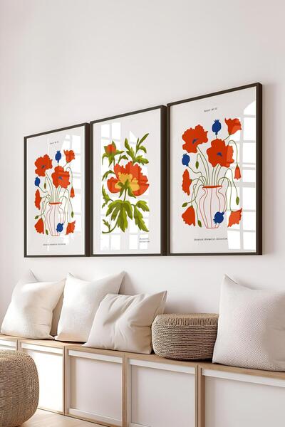 Postifull Set de picturi cu rame, 3 bucăți cadru negru și set de postere cu t...