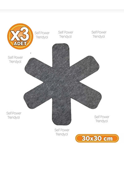 Self Power Kalın Tava Tencere Ve Borcam Koruyucu Çizdirmez Keçe Gri 3'lü Set