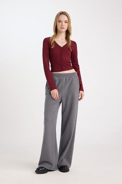 DeFacto Lange Jogginghose mit weitem Bein und Taschen zum Schnüren – E0742ax24wn