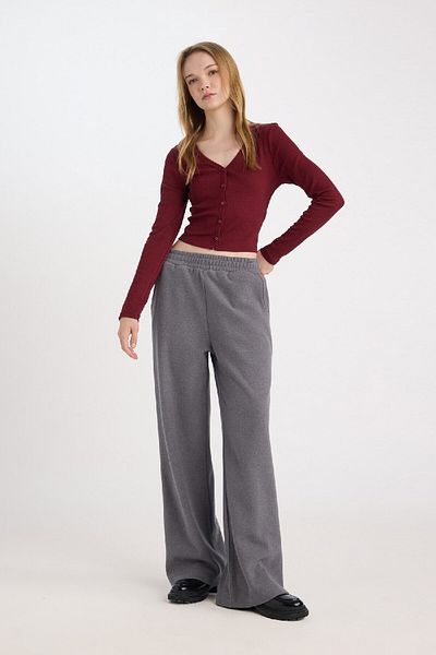 DeFacto Lange Jogginghose mit weitem Bein und Taschen zum Schnüren – E0742ax24wn