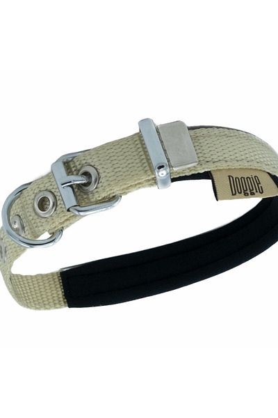 K&A Soft Dog Collar 2 cm X 45 cm Khaki