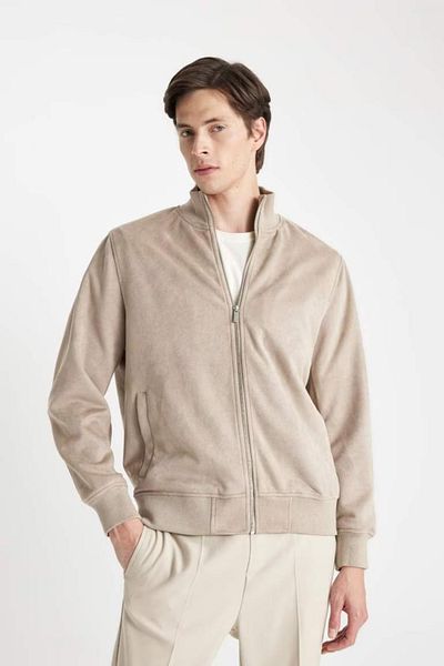 DeFacto Slim Fit College Collar Bomber Velvet Παλτό 3138057