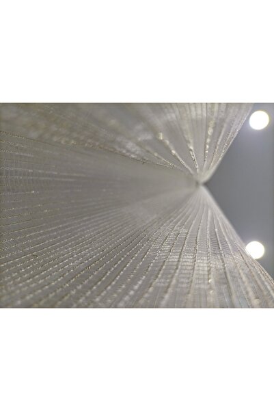 NİVEMESHOME Nivemeshome Valda Square Patterned 1/3 Tight Pleat Tulle Curtain Apm