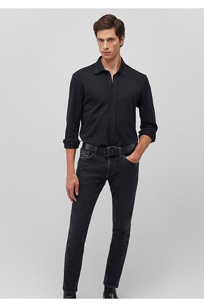 Mavi Μαύρο πλεκτό πουκάμισο Slim Fit / Slim Fit 0211107 -900