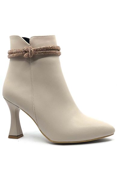 Kids Club Shoes Feles Knot Stone Λεπτομερείς Γυναικείες Μπότες με τακούνι Κύπελλο ΜΠΕΖ