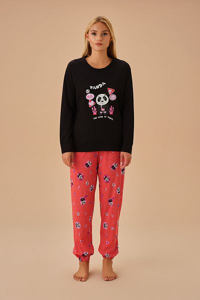 SUWEN Panda Pajama Set